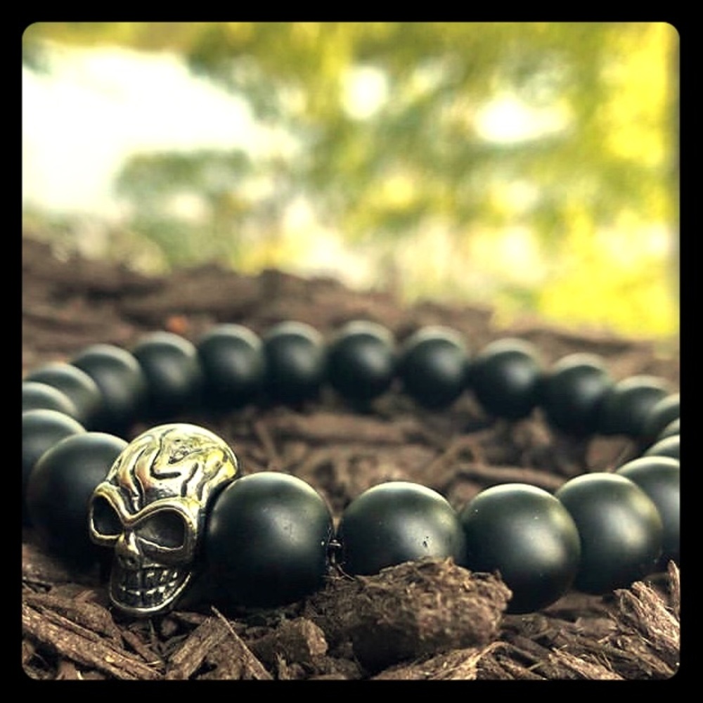 Men's Skull Beaded Bracelet